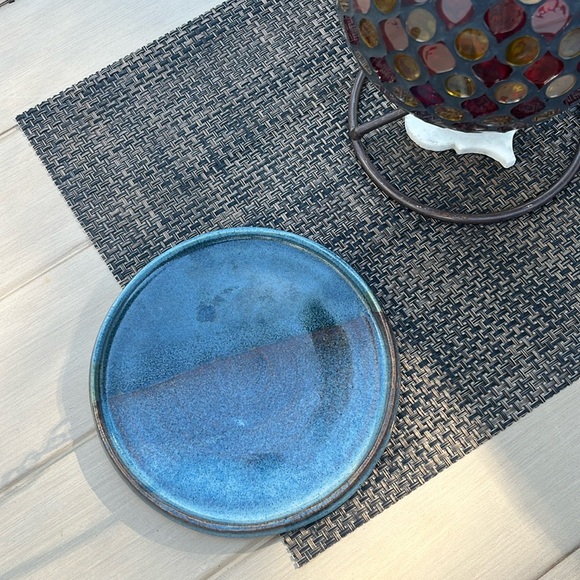 HANDMADE | Saucer Plate Ocean Blue - Picture 3 of 5